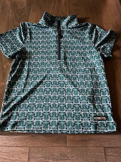 Kerrits Kids Always Cool Ice Fil S/S Shirt - Peacock Iron Bouquet print