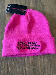 Denver Equestrians Riding School Winter Pink Hat