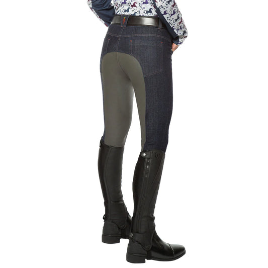 Full Seat Stretch Denim Blue Jeans Horse Riding Dressage Breeches