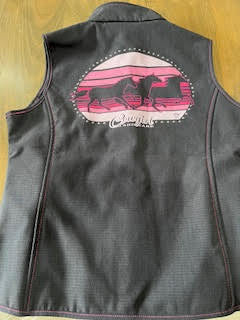 Cowgirl Hardware Triple Horse Soft Shell Vest Youth Smoke