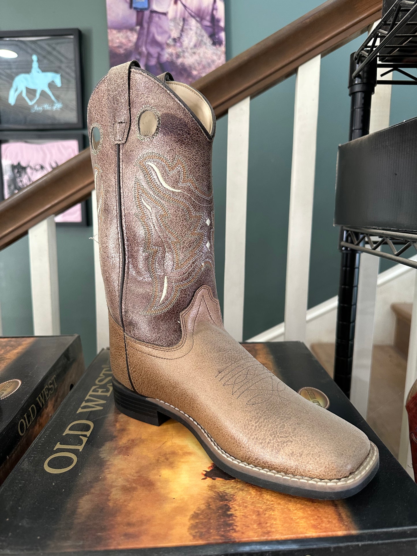 Western Horseback Riding Boots - Brown/brown toe